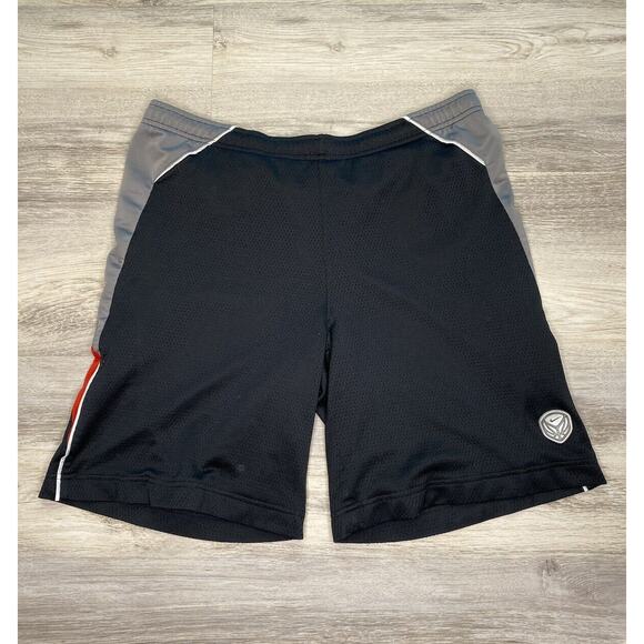 Vintage Silver Tag Nike Junior Boys Black Red Basketball Shorts Large No Pockets - Picture 1 of 5